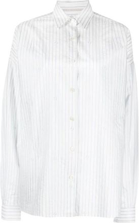 Stella McCartney Casual Katoenen Overhemd - Dames - Overhemden - Wit - L - Katoen - Overhemden