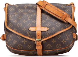 Louis Vuitton Borsa a tracolla Saumur 30 con monogramma 1988 - Marrone
