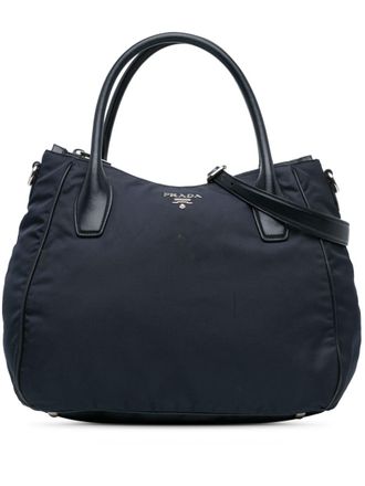 Prada 2000-2013 Tessuto satchel - women - Calf Leather/Nylon - One Size - Black