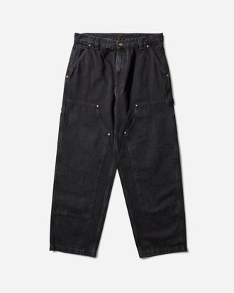 Carhartt Work in Progress Men s Nash Double Knee Pants Black (Stone Washed)