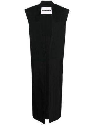 Jil Sander Gilet monopetto - Nero