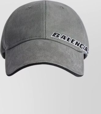Balenciaga cotton drill cap curved brim
