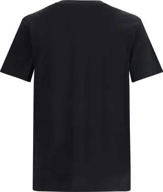Moschino Logo-Embroidered Cotton T-Shirt - Black