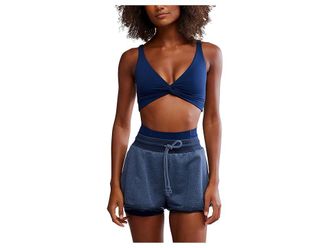 Free People Movement Never Better Twist Crop Womens Workout Midnight Navy : LG (Womens 12), Cotton/Elastane