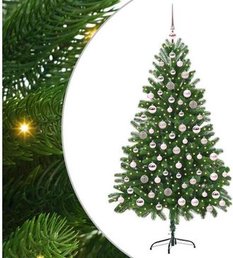 vidaXL Árbol de Navidad con 300 LED con soporte Verde 180 cm PE vidaXL