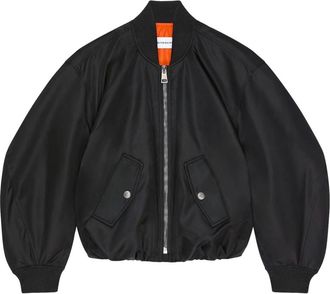 Givenchy Cropped Cocoon Bomber - Dames - Bomber jackets - Zwart - M - Polyester - Jassen