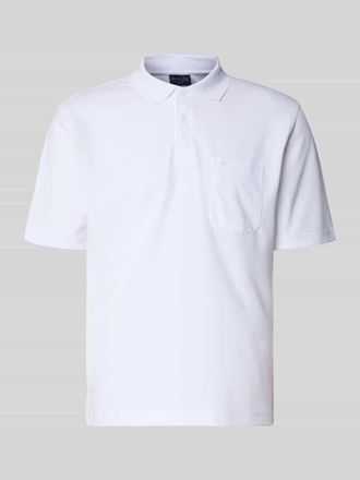 Christian Berg Regular Fit Poloshirt mit Brusttasche in Weiss, Gr&ouml;&szlig;e 3XL