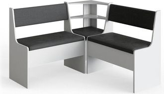 Vicco Gruppo panca ad angolo Roman, Bianco, 120 x 41.5 cm Senza tavolo