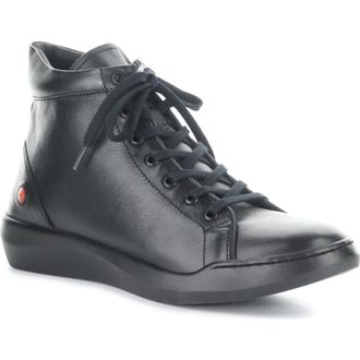 Softinos Beji High Top Sneaker in 011 Black Smooth Lea at Nordstrom Rack, Size 10-10.5Us / 41Eu