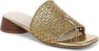 Franco Sarto Loran Sandal in Gold/Gold at Nordstrom, Size 7.5