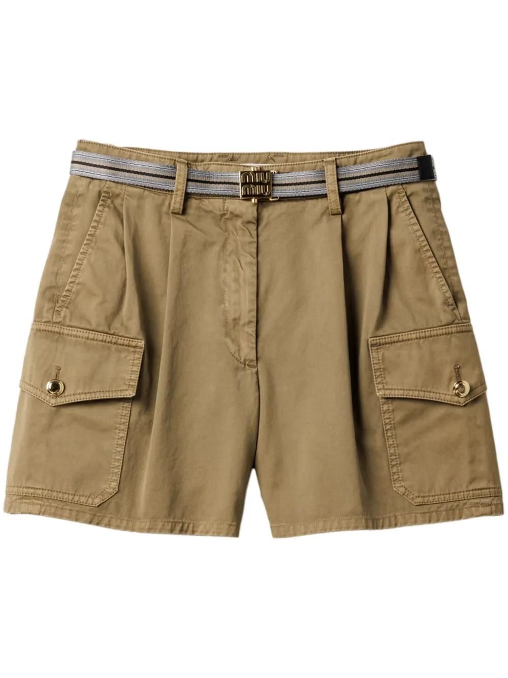 (SP9453SOOO Miu Cotton F0012) Miu Shorts 10RG SS25 ショートパンツ MiuMiu