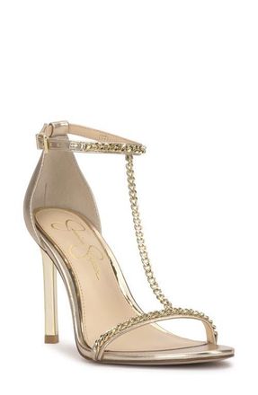 Jessica Simpson Qiven T-Strap Sandal in Gold 03 at Nordstrom, Size 9.5
