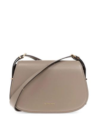Michael Michael Kors leather crossbody bag - women - Calf Leather/Linen/Flax/Polyester - One Size - Grey