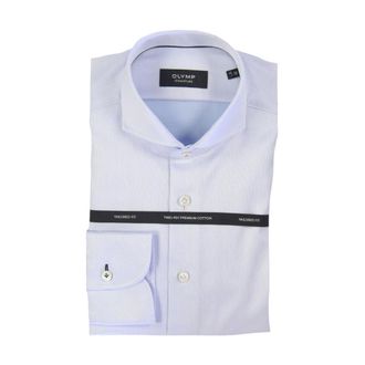 Olymp Olymp, Heren, Overhemden, Blauw, Maat: XL Katoen