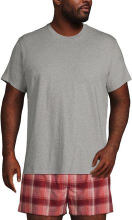 Lands End Crewneck Undershirt 3 Pack in Gray Heather at Nordstrom, Size Xx-Large