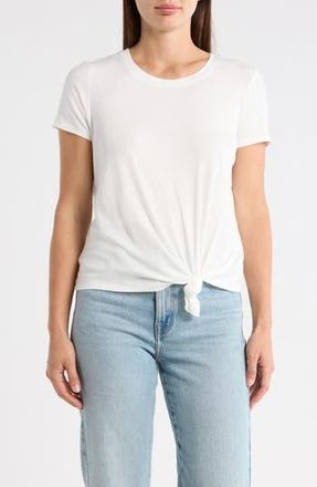 1.State Rib Tie Hem T-Shirt in New Ivory at Nordstrom Rack, Size X-Small