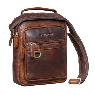 STILORD Lima Stylish Leather Shoulder Bag Mens Crossbody - Small Messenger Bag Genuine Leather with Carry Handle Vintage Satchel 9.7 Tablet for Travel & Busin