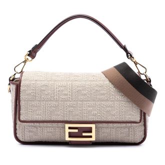Fendi Pre-owned Fendi Zucca Embroidered Canvas Baguette Satchel Ladies UAJ1ONA8U0QJ2H8B