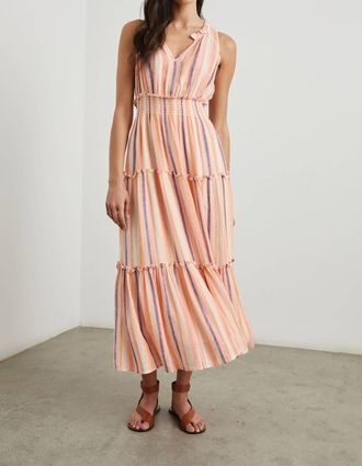 Rails Loulou Maxi Dress In Papaya Stripe