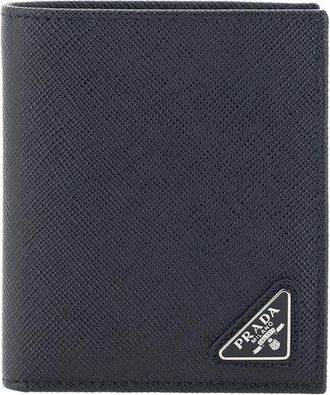 Prada Zwarte Kalfsleren Bos Taurus Portemonnee