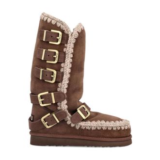 Mou Winter Boots, female, Brown, 6 UK, Eskimo 40 Buckle Straps