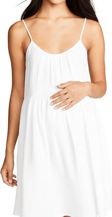 Hatch The Elodie Cotton Gauze Mini Dress In White