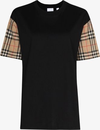 Burberry Vintage Check Sleeve T-Shirt - Womens - Cotton