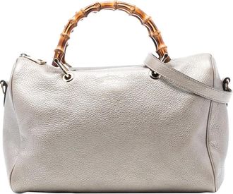 Gucci Borsa shopper Boston media in pelle di vitello e bamb&ugrave; 2016-2025 - Oro