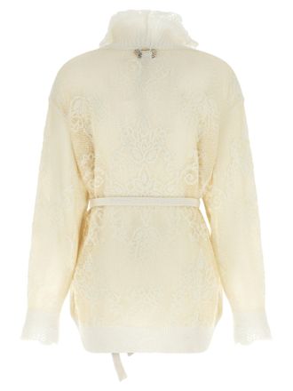 Twin-Set Jacquard Alpaca Blend Sweater - Cream