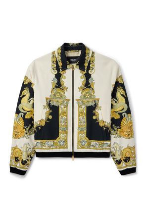 Versace Printed Woven Blouson Jacket