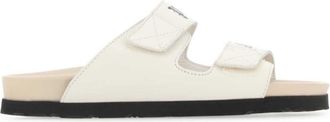 Palm Angels Ivory Leather Sandals
