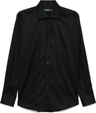 Karl Lagerfeld Camicia con spacchetto sul collo - Nero