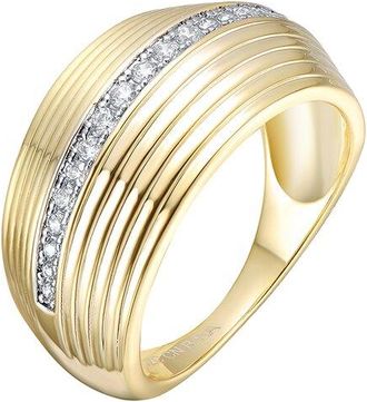 Rachel Glauber 14K Plated Cz Statement Ring