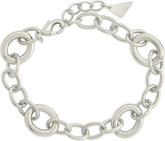 Sterling Forever Carter Round Statement Link Bracelet