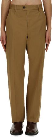 Alexander McQueen Broeken, Heren, Beige, M, Katoen, Tape Logo Chinos