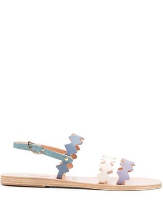 Ancient Greek Sandals leather double-strap sandals - women - Calf Leather/Calf Leather/Calf Leather/Rubber - 39 - Blue