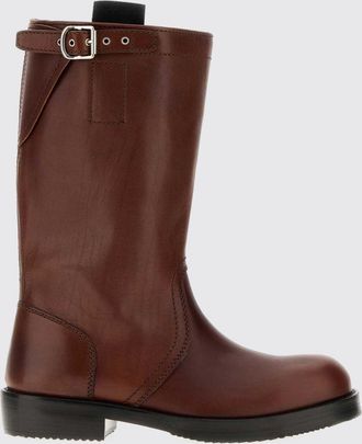 Dries Van Noten Smooth Leather Biker Boots with Double Pull-Tabs