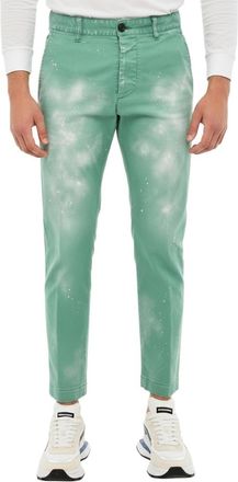 Dsquared2 Green Flat Front Trousers