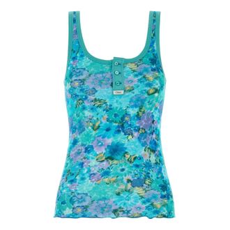 Chlo&eacute; Tops, Dames, Blauw, S, Katoen, Henley Tanktop