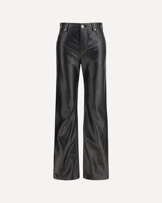 Bottega Veneta Pantaloni a zampa in pelle lucida Woman 36
