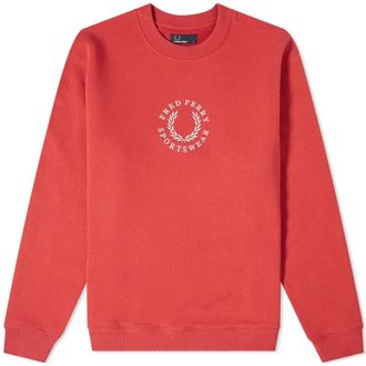 Fred Perry Sportswear Sweatshirt - Heren - Sweatshirts & Hoodies - Rood - Maat: M Katoen