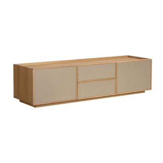 Oviala Mueble para tv de 150 cm con madera estilo escandinavo madera clara