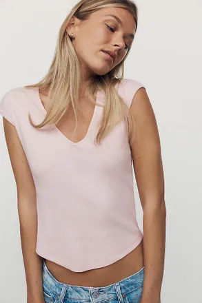 Maeve Betty V-Neck Baby Muscle Tee