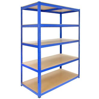 MonsterShop Monster Racking T-Rax Strong Storage Shelves, Blue, 120cm W, 60cm D in Blue