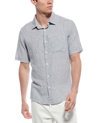 Mr. Swim Stripe Linen-Blend Shirt