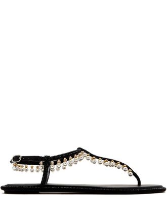 Rene Caovilla crystal-embellished sandals - Black