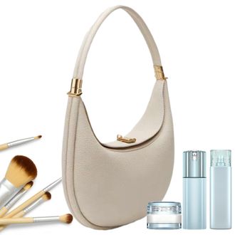 Generic Crescent Shoulder Bag - Womens Sling Bag, PU Leather Bag, Casual Bag | Fashion Accessories Concept, Lady Dating Theme, Work Holiday Travel Applique, C