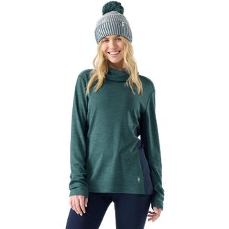 Smartwool Womens Classic Thermal Merino Mock Neck Base Layer Top Green XS