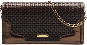 Burberry Borsa a spalla in pelle intrecciata e camoscio Pre-owned - - Pre-owned - Donna - Marrone - ONE SIZE