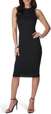 Bebe Sleeveless Rib Midi Dress in Black at Nordstrom Rack, Size X-Large